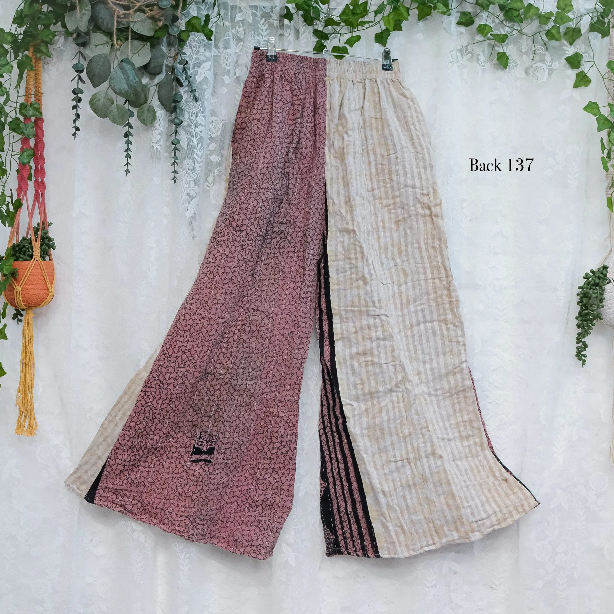 Kantha Wide Leg Palazzo Pants