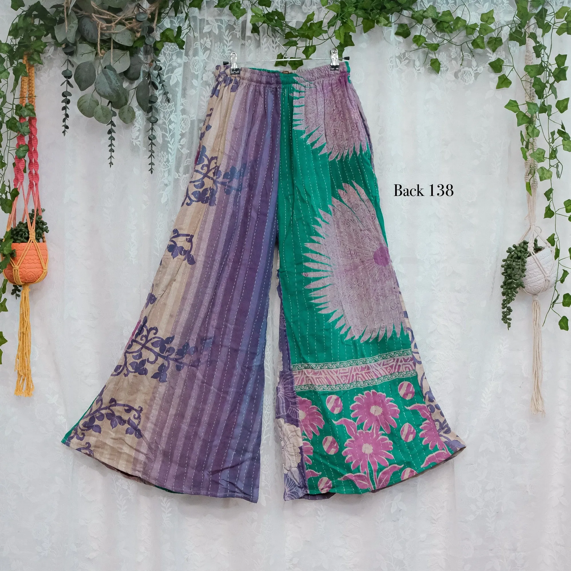 Kantha Wide Leg Palazzo Pants