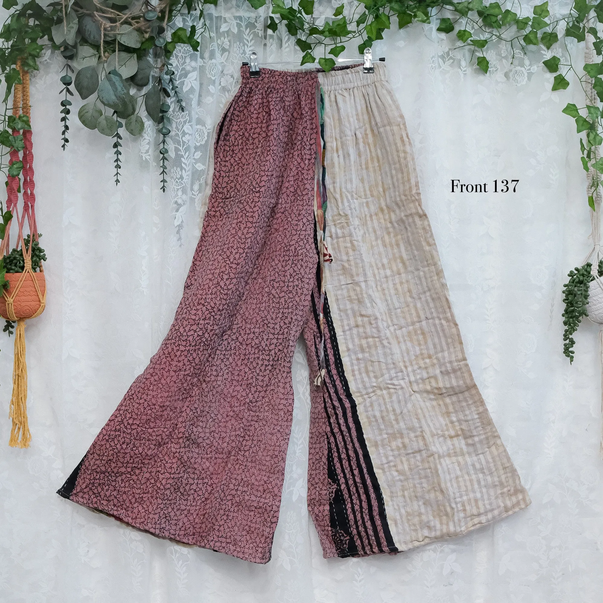 Kantha Wide Leg Palazzo Pants