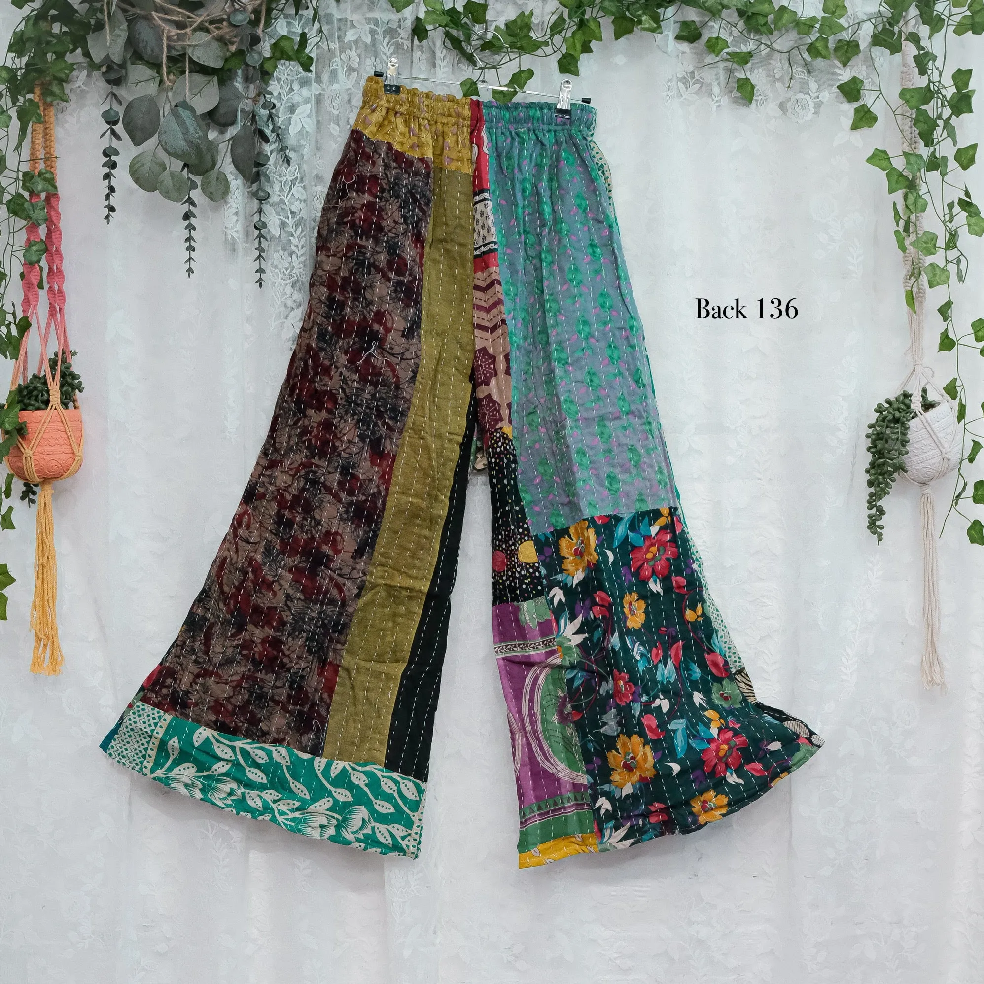 Kantha Wide Leg Palazzo Pants