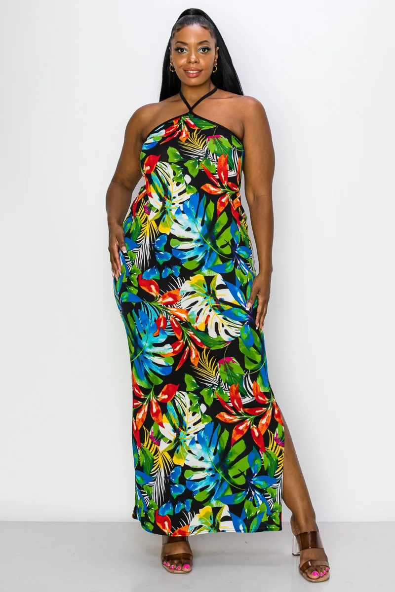 Kehlani Halter Neck Maxi Dress