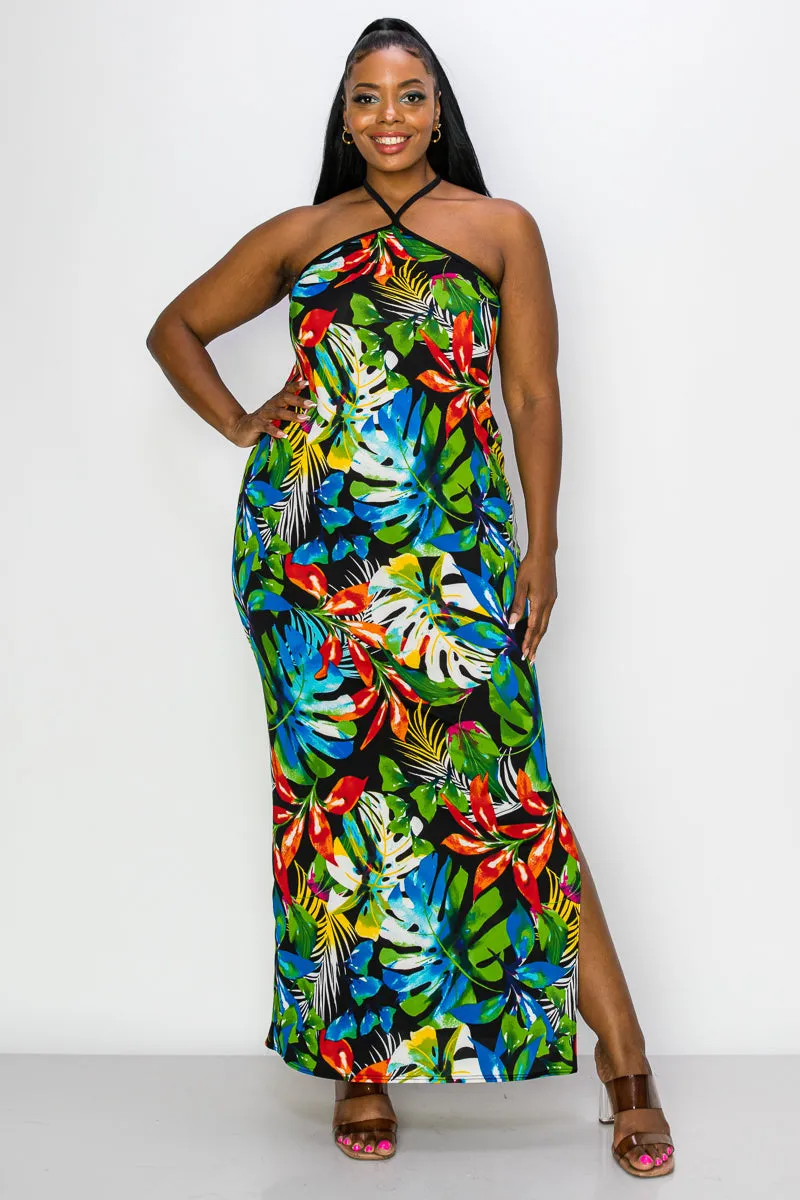 Kehlani Halter Neck Maxi Dress