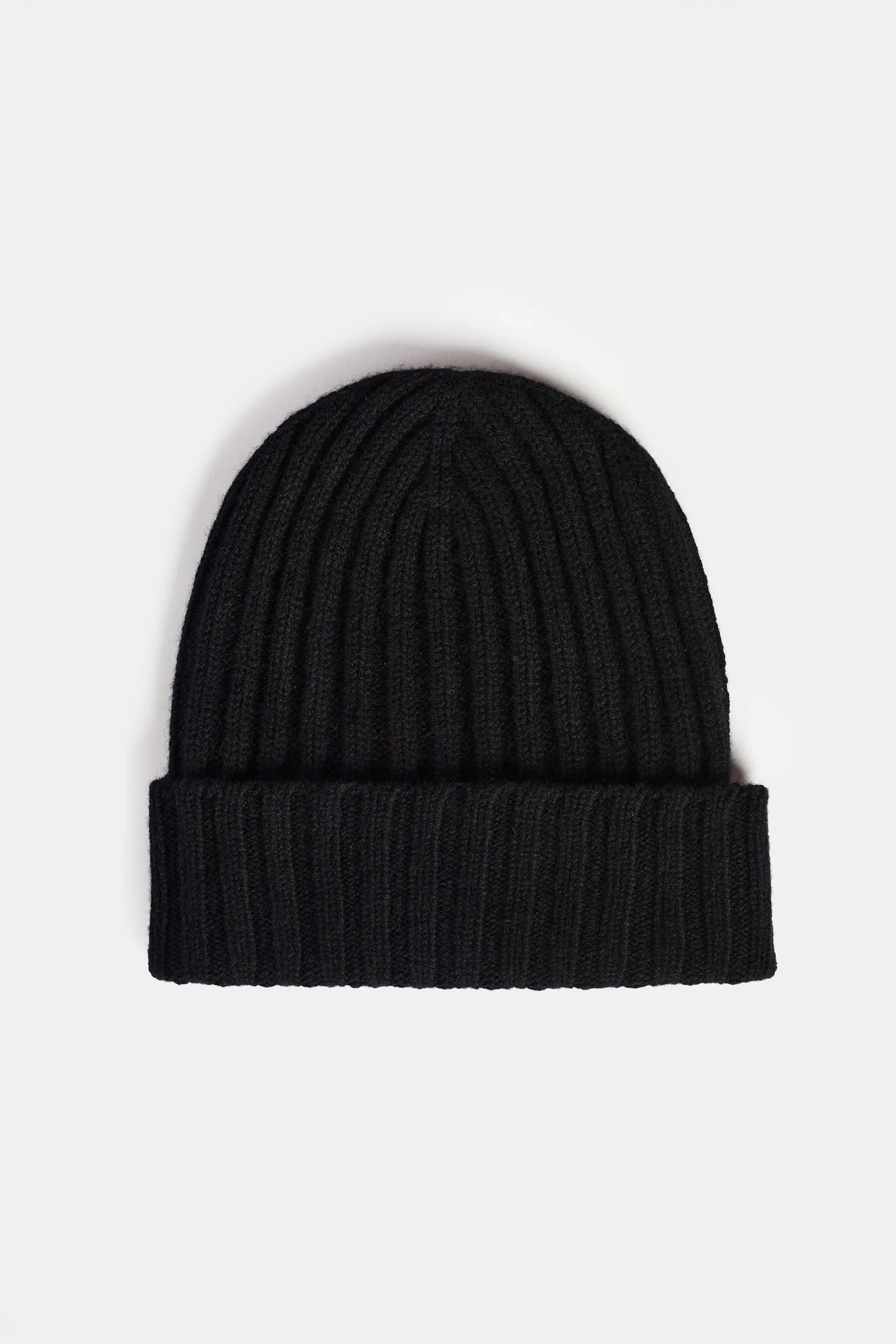 Lambswool Beanie Hat - Black