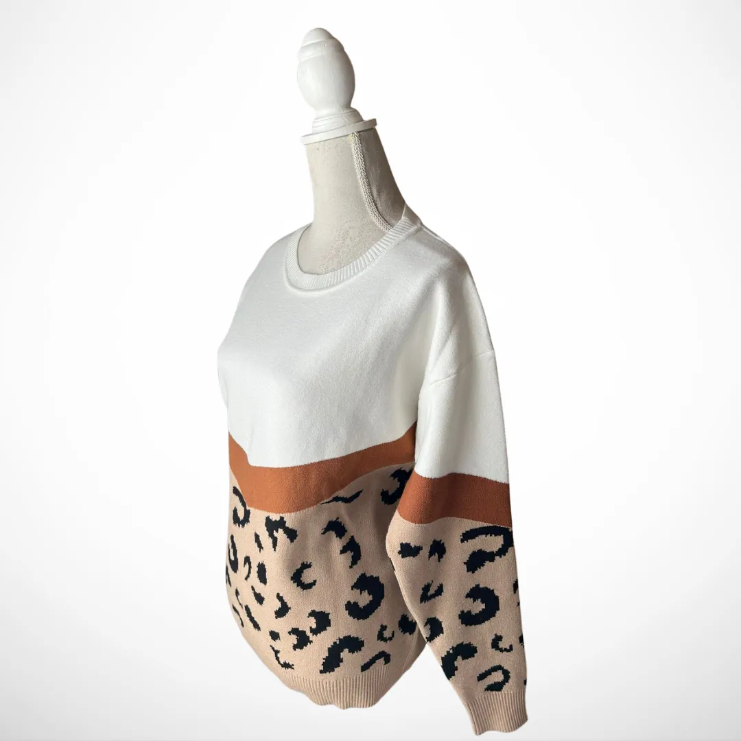 Leopard Print Long Sleeve Knit