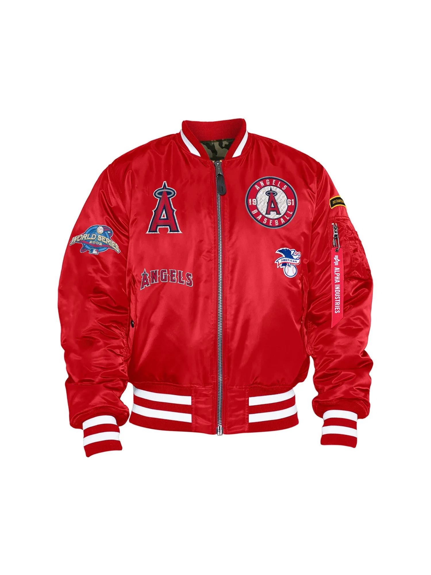 LOS ANGELES ANGELS X ALPHA X NEW ERA MA-1 BOMBER JACKET