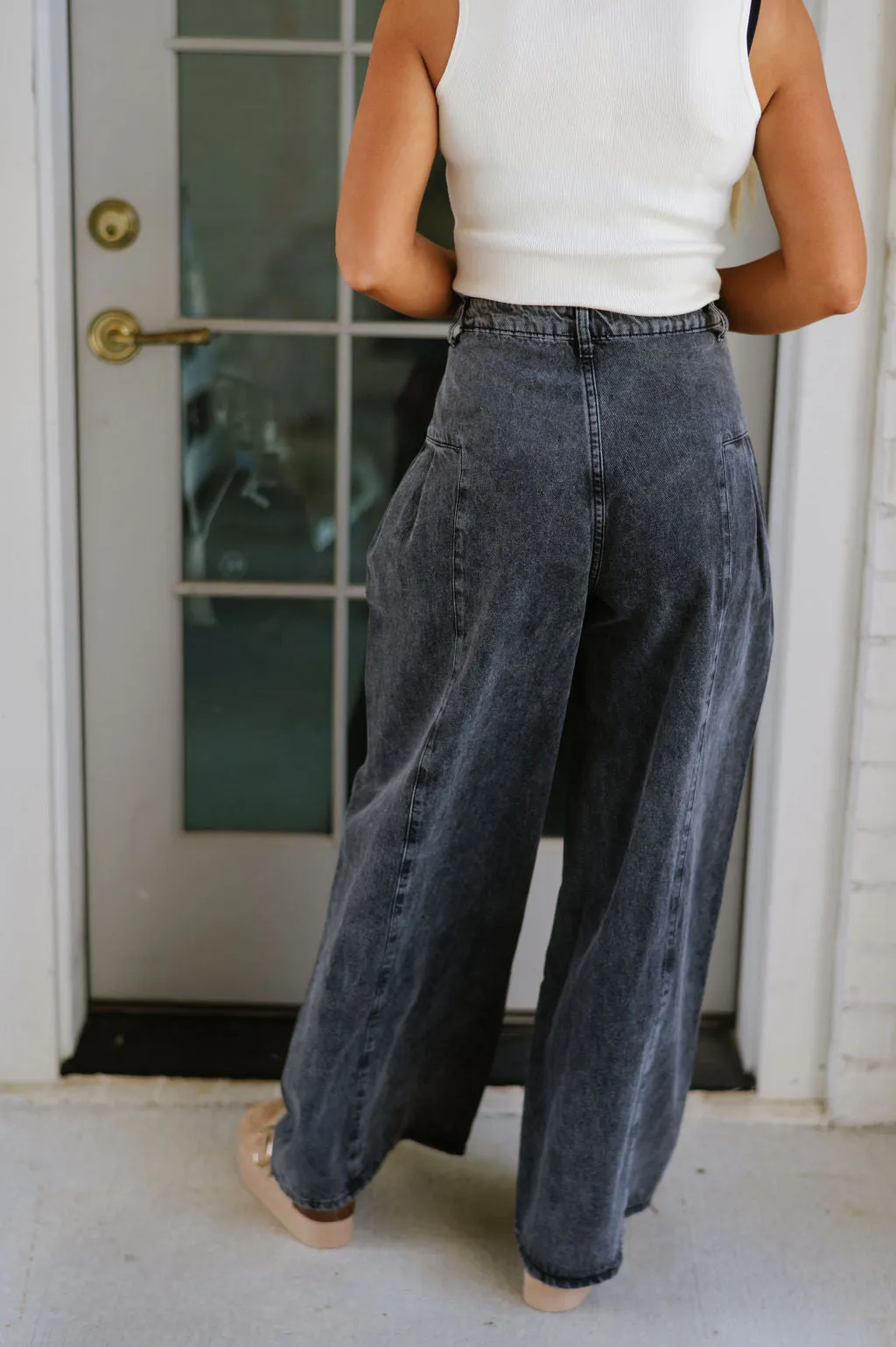 Malta Wide Leg Pants- Black