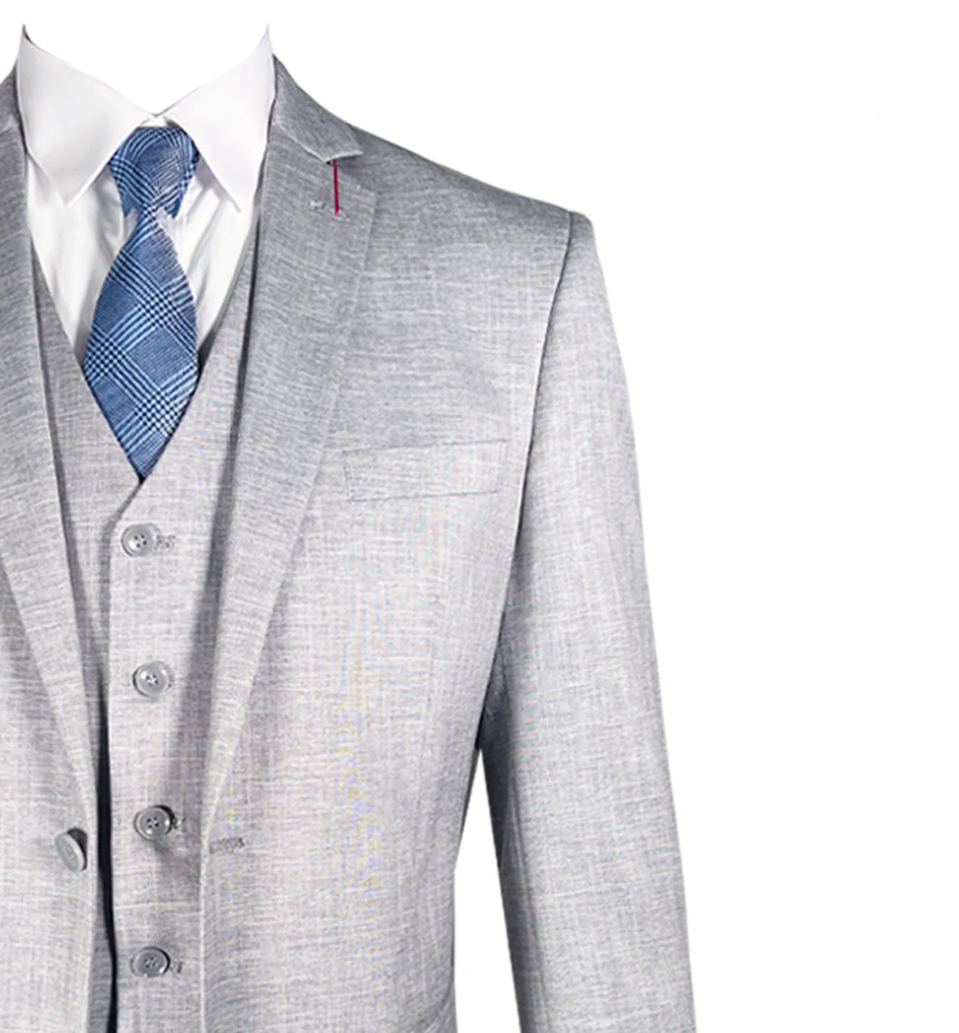 Mazari Vested Modern Fit Suit - Paris Gray 1900