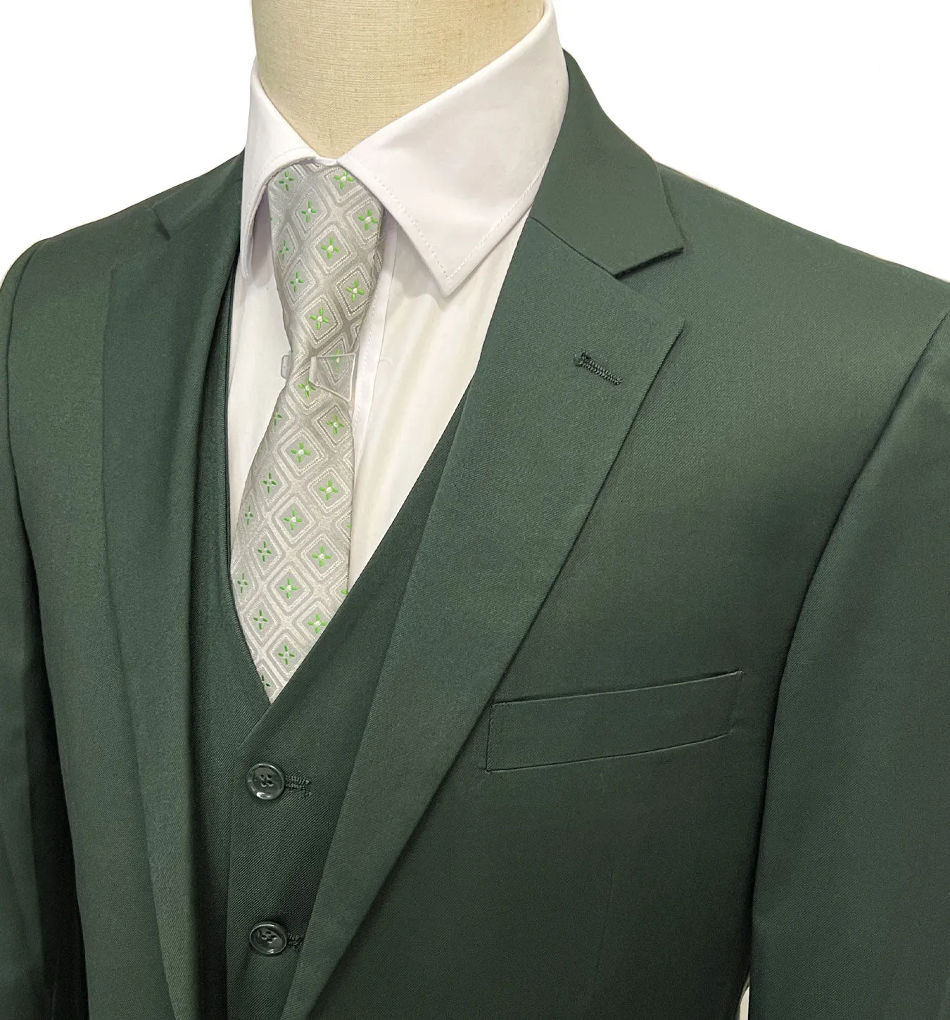 Mazari Vested Suit - Paris Green 1501