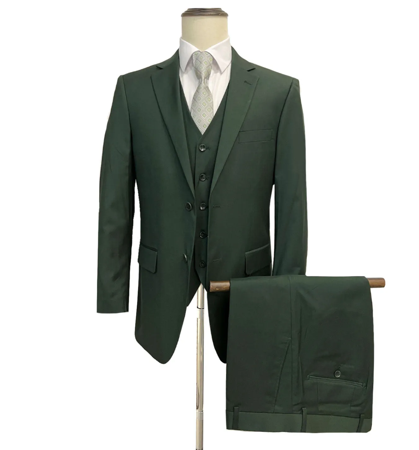 Mazari Vested Suit - Paris Green 1501