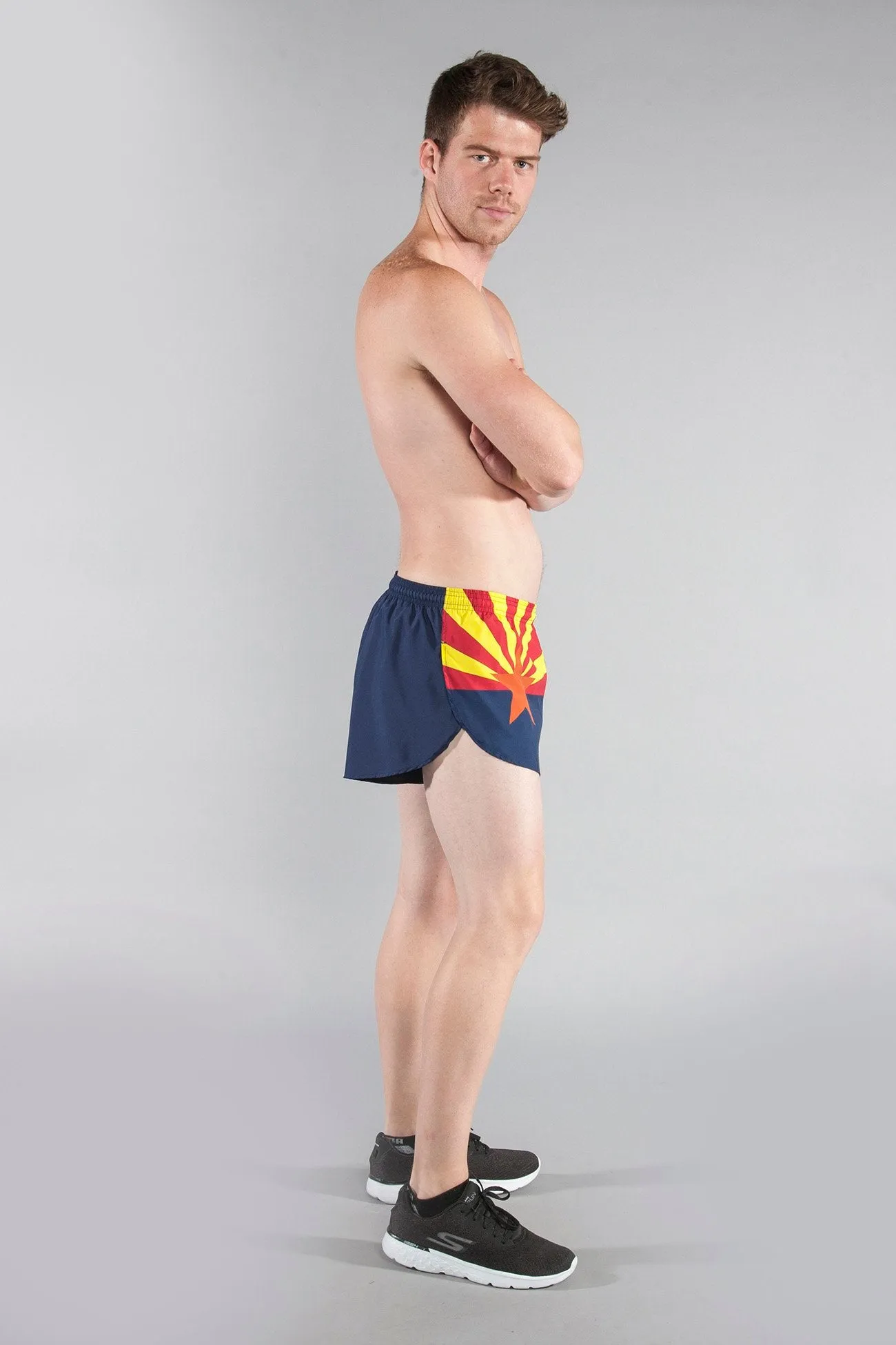 Men's 1" Elite Split Shorts- Arizona