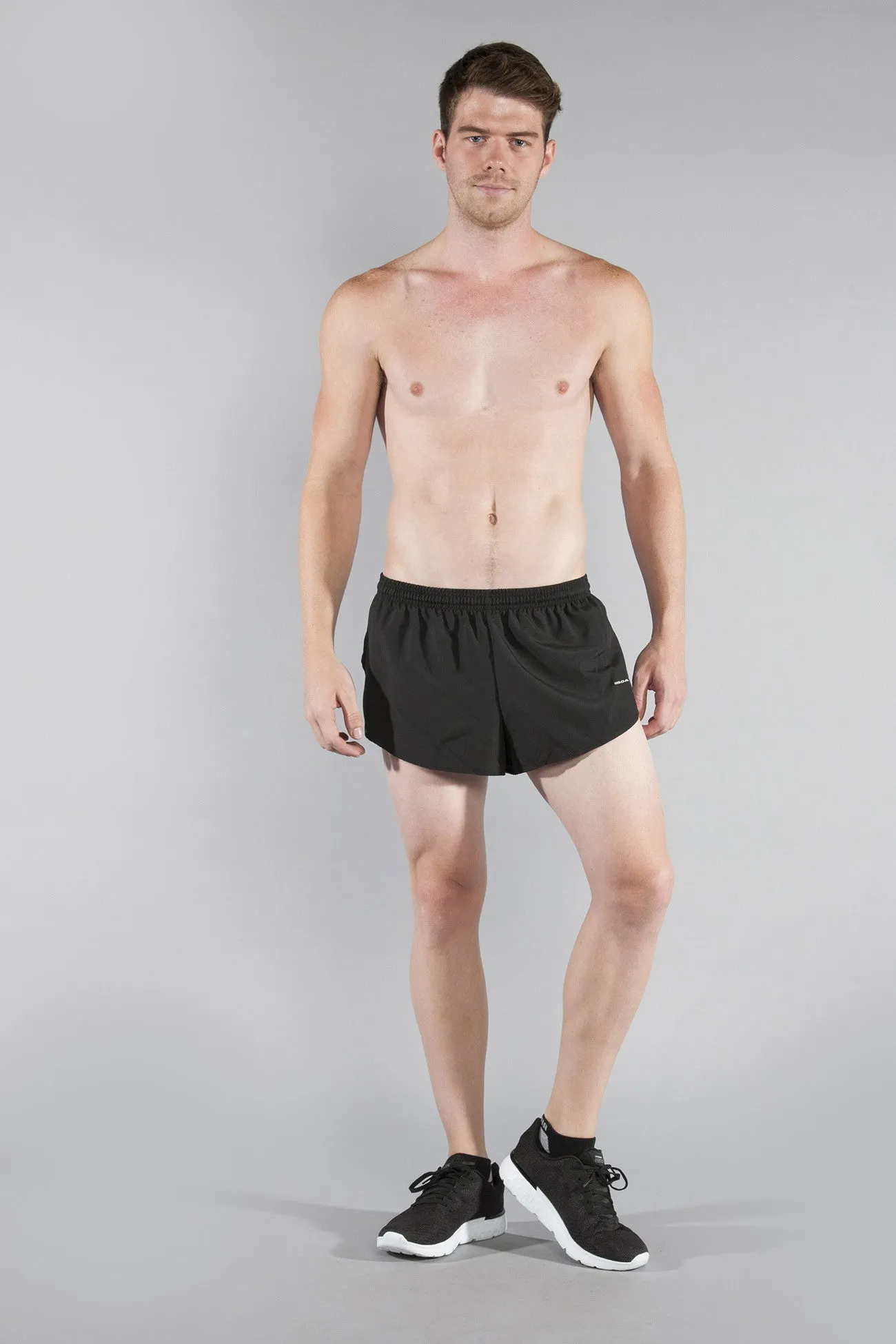 Men's 1" Elite Split Shorts- Black