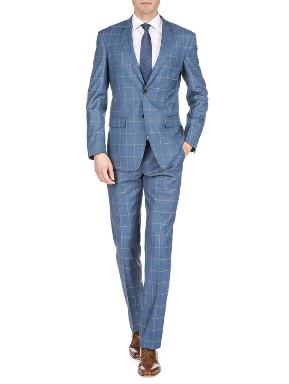 Men's Check Slim Fit Suits