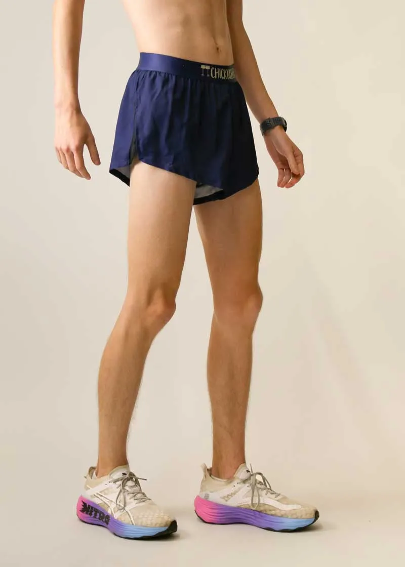 Men's Navy Blue 2" Split Shorts