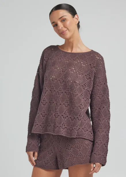 Messina LS Knit Top - Coco