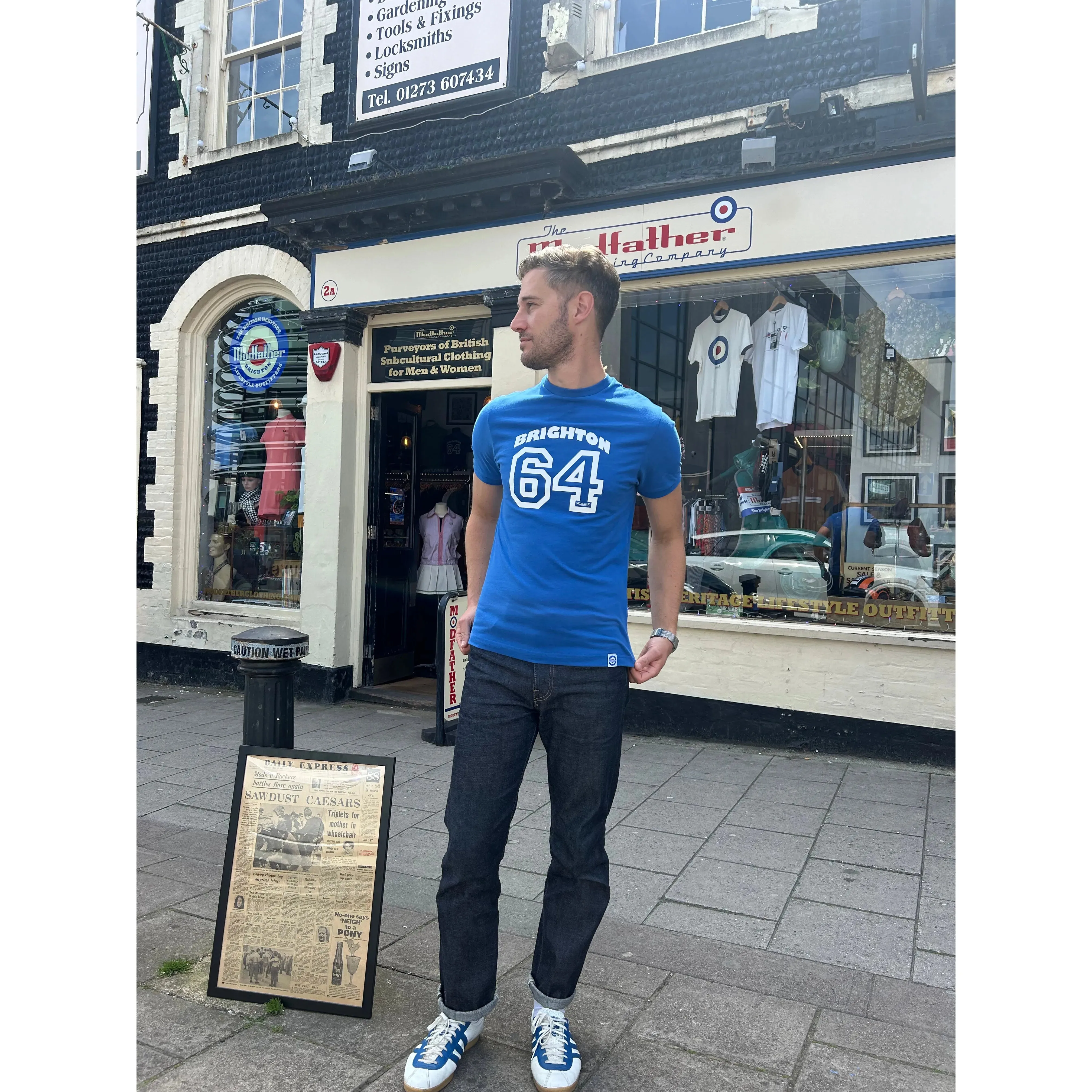 Modfather Clothing - Brighton 64 Savoy Blue - T-Shirt