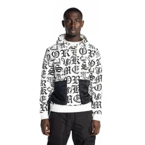 Monogram Fashion Hoodie - White/Black