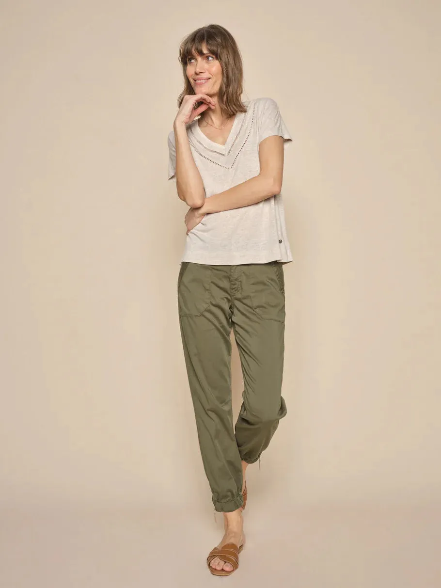 Mos Mosh Naina Tem Trousers-Dusty Olive-163380