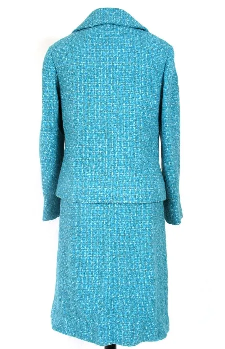 Multi-Aqua Wing Collar Tweed