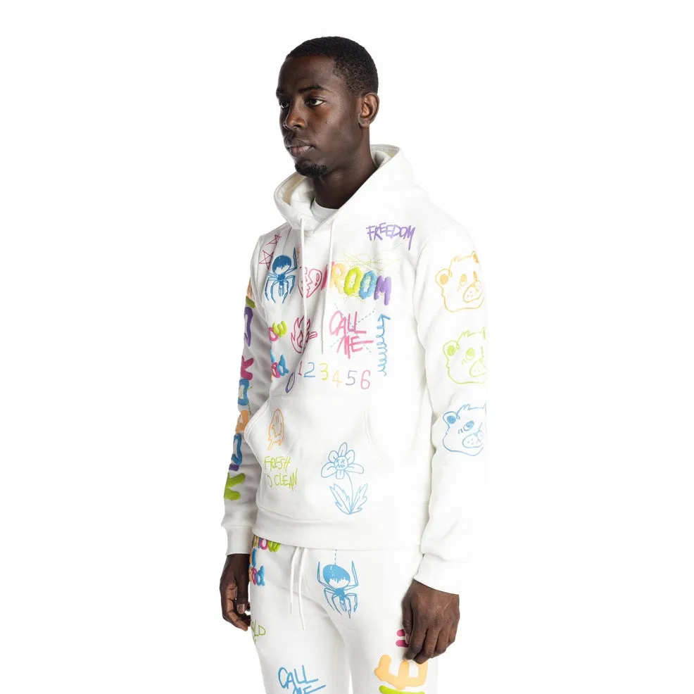 Multicolor Fashion Hoodie - Cream