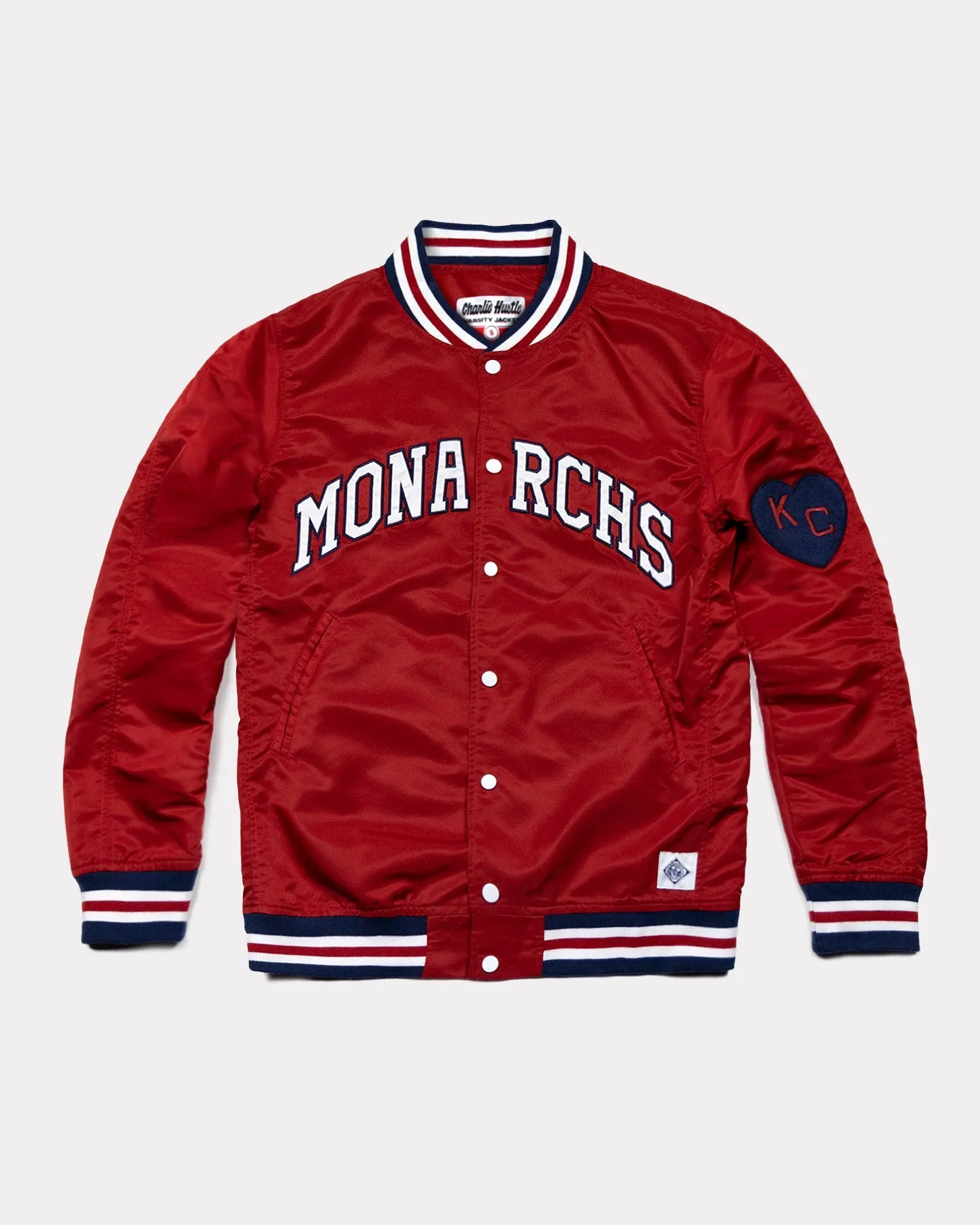 Negro Leagues Baseball Museum Unisex Vintage Red Kansas City Monarchs Varsity Jacket