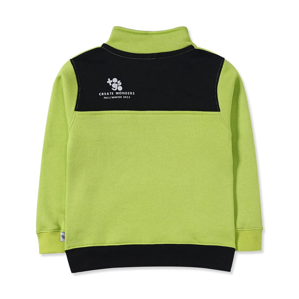 Neon Green Mock Neck Sweatshirt