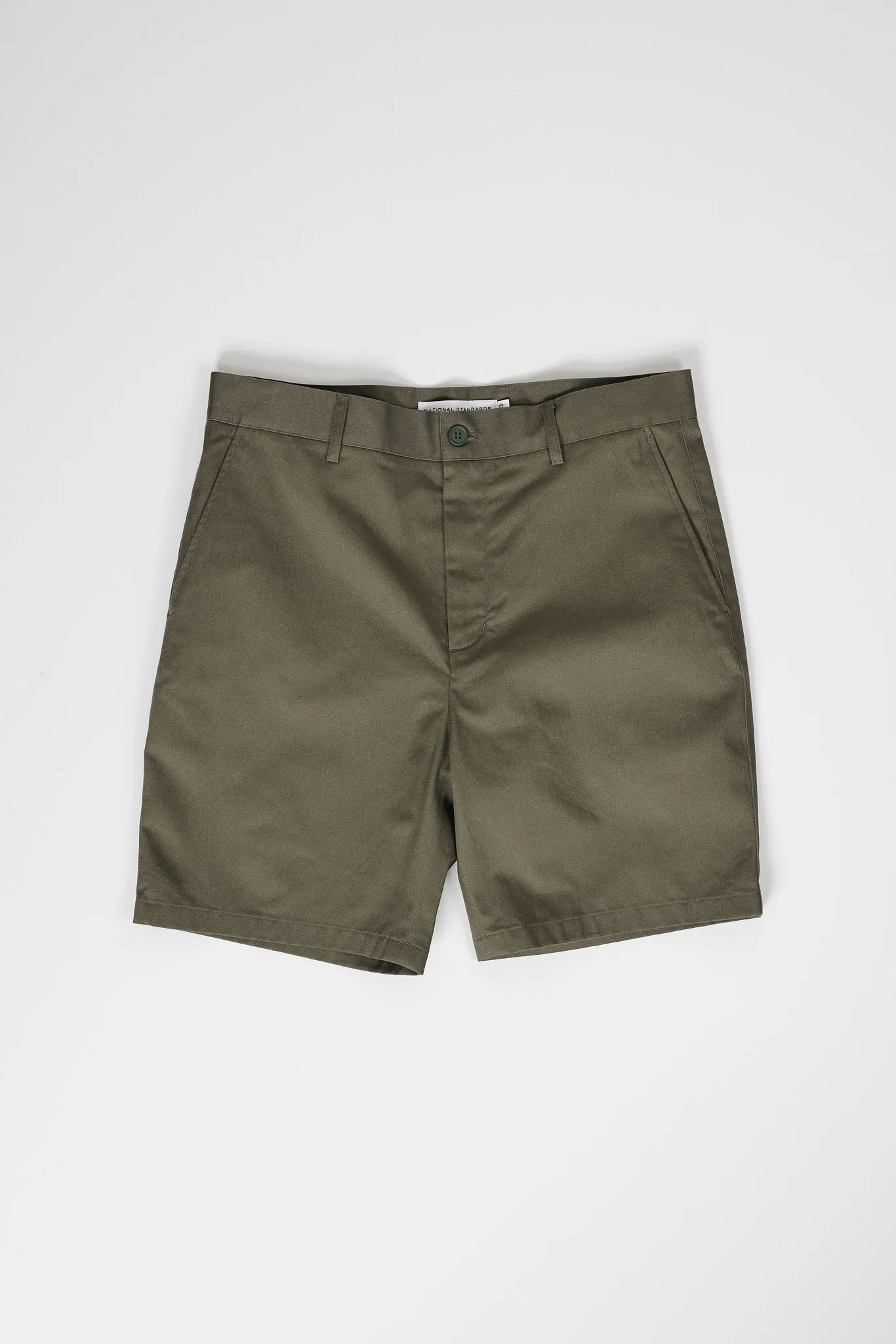 NS1205-5 Japanese Chino Shorts High Density Twill in Green