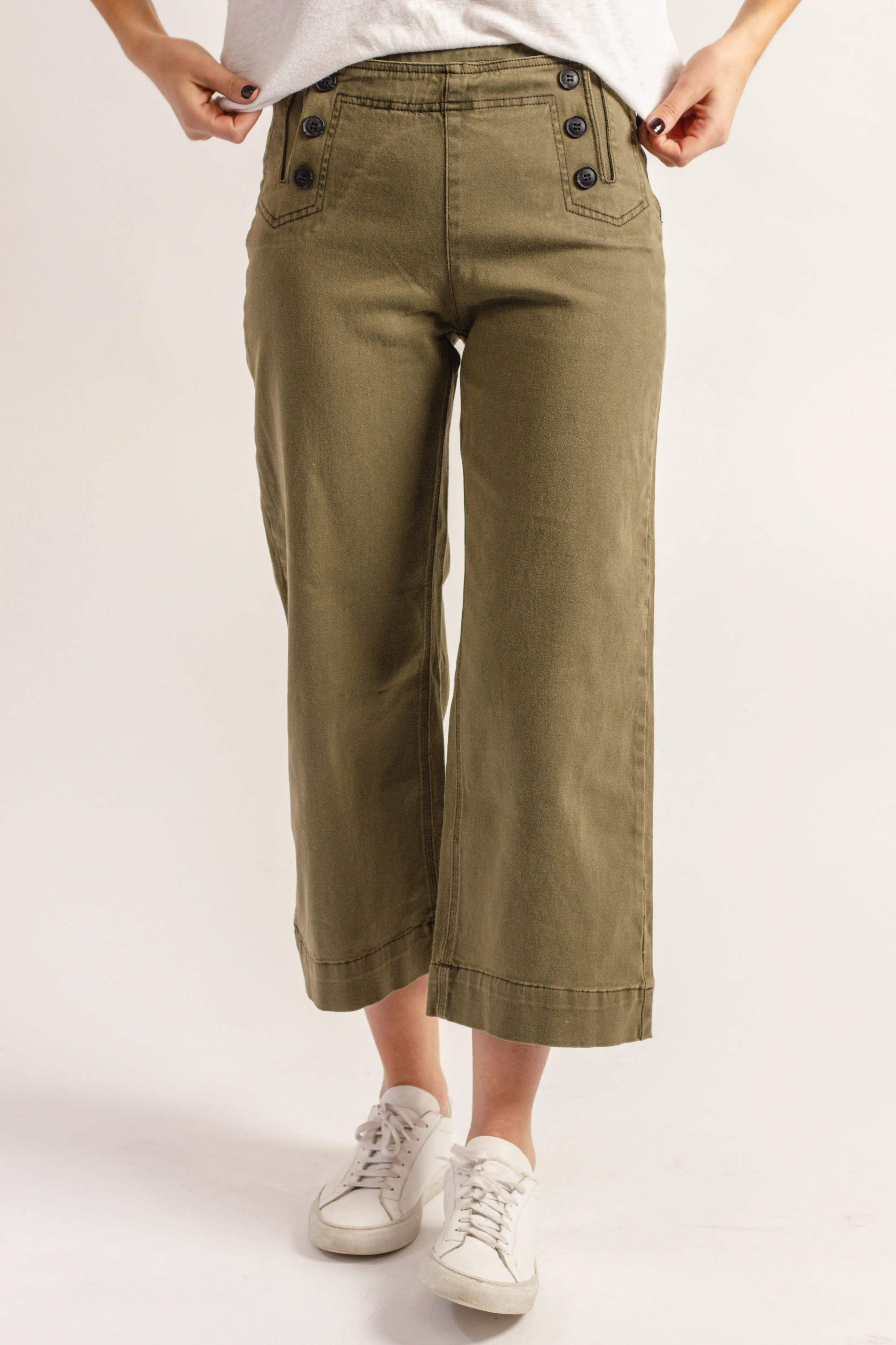 Olive Cropped Pant