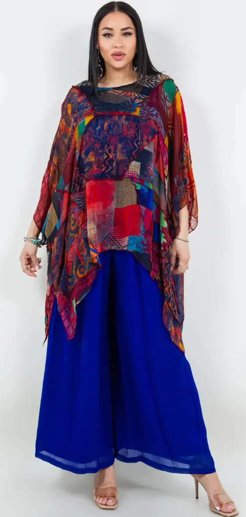 Bohemian Chic Oversized Tunic Top, Lagenlook Style, Suitable for Sizes SML-6X 