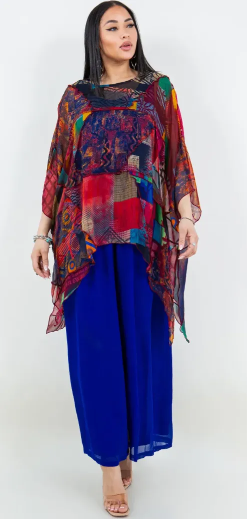 Bohemian Chic Oversized Tunic Top, Lagenlook Style, Suitable for Sizes SML-6X 