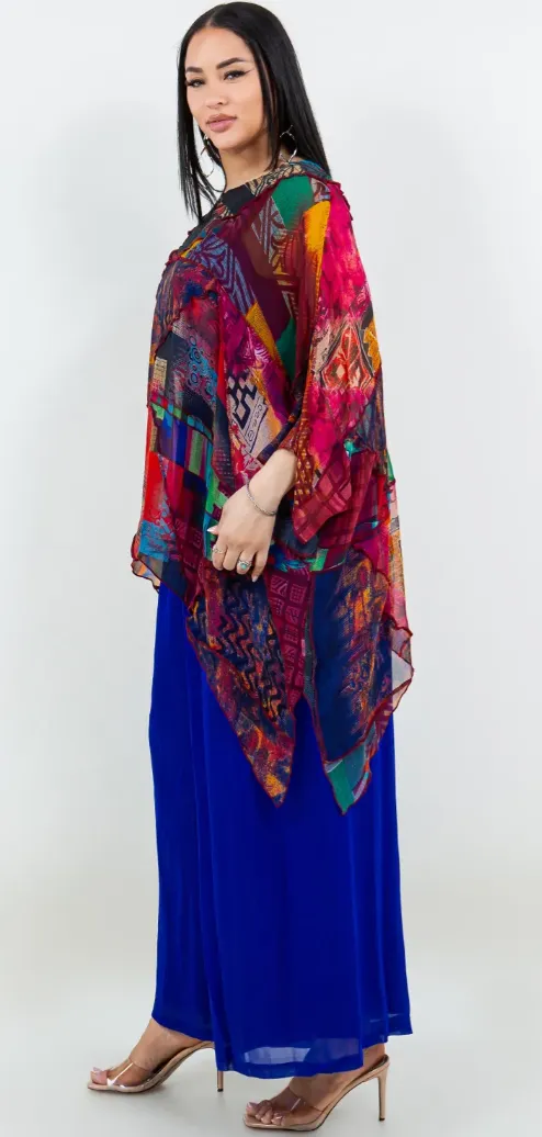 Bohemian Chic Oversized Tunic Top, Lagenlook Style, Suitable for Sizes SML-6X 