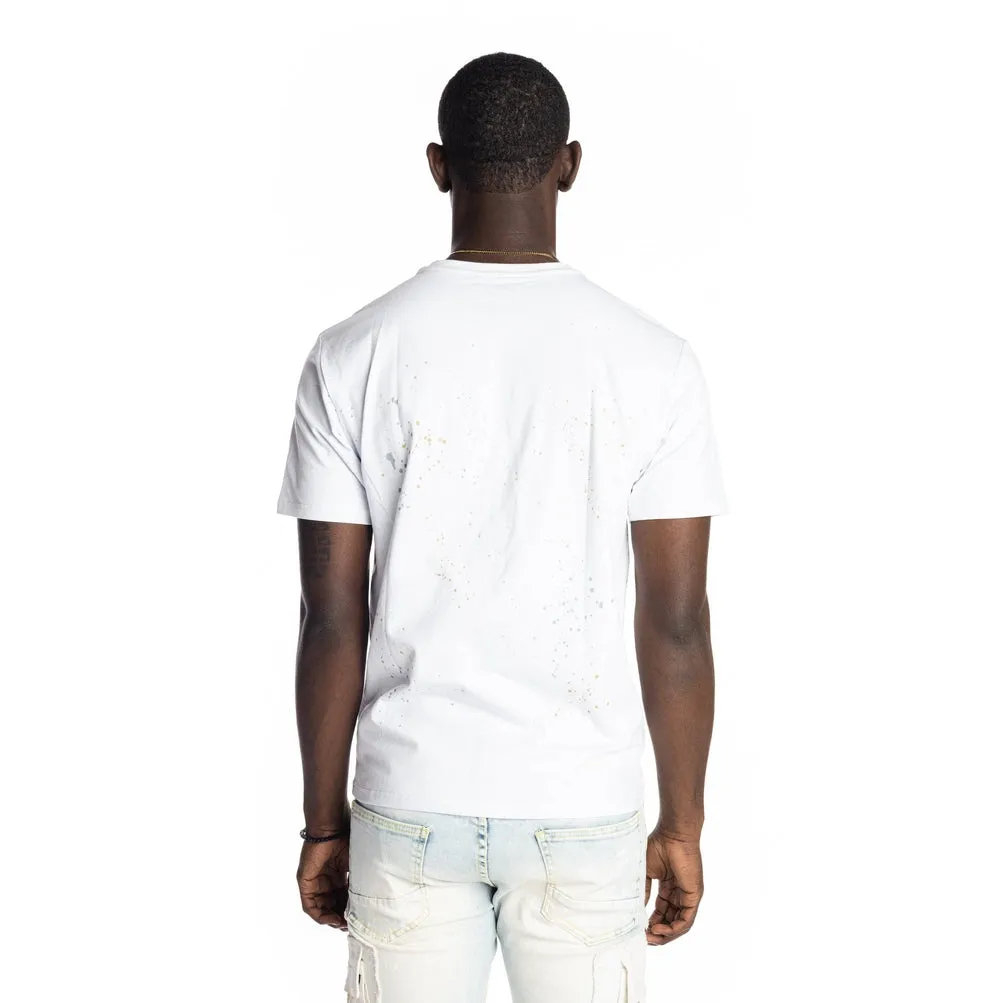 Patchwork Pocket Fashion Tee - White