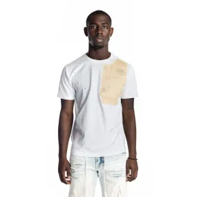 Patchwork Pocket Fashion Tee - White