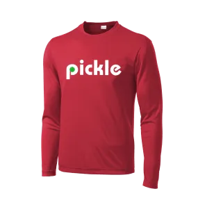 Pickle (Customizable) | Men's Long Sleeve Athletic Shirt | 100% Polyester