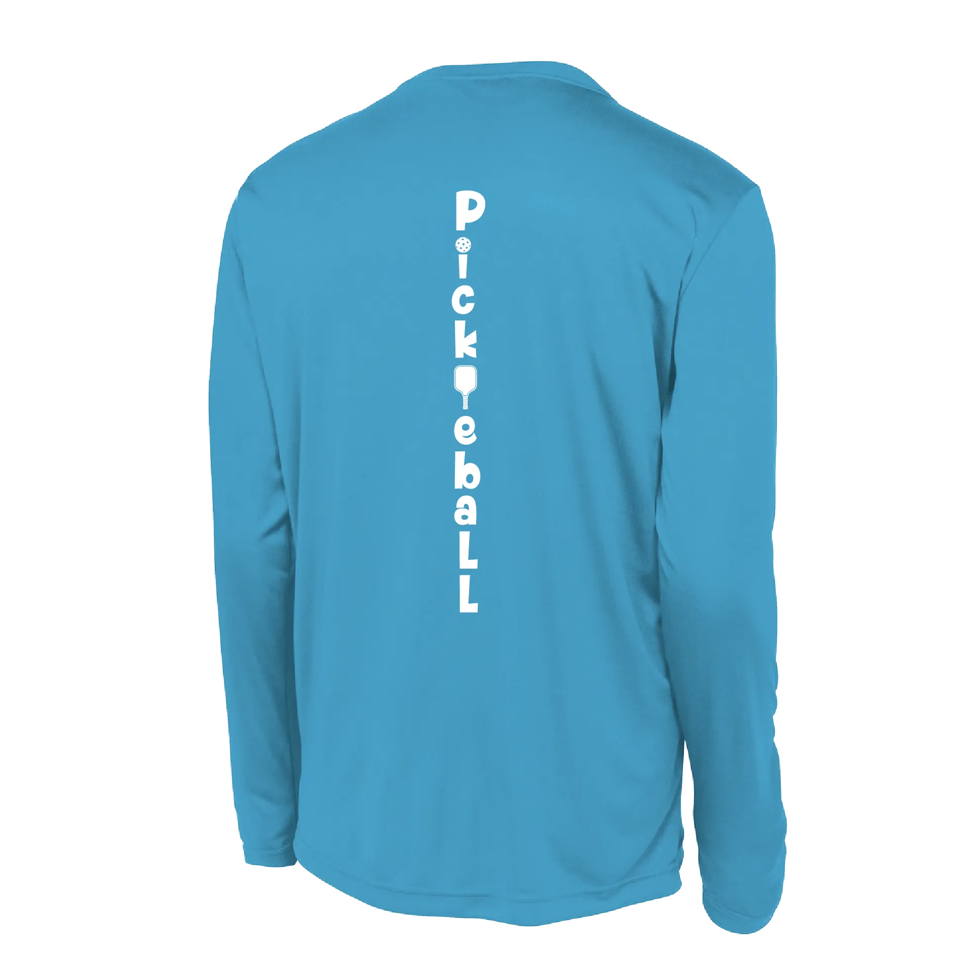 Pickleball (Vertical) Customizable | Men's Long Sleeve Athletic Pickleball Shirt | 100% Polyester