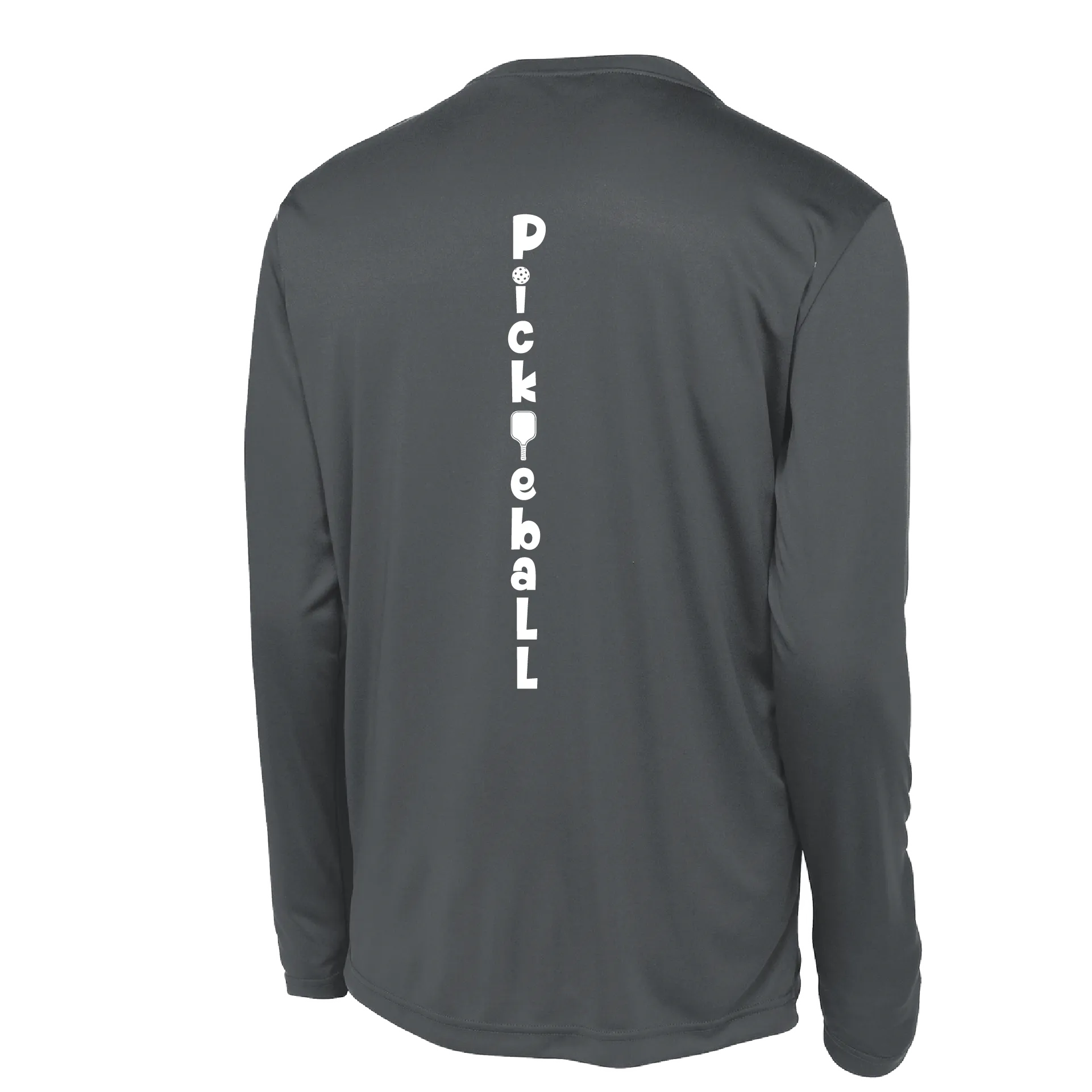 Pickleball (Vertical) Customizable | Men's Long Sleeve Athletic Pickleball Shirt | 100% Polyester