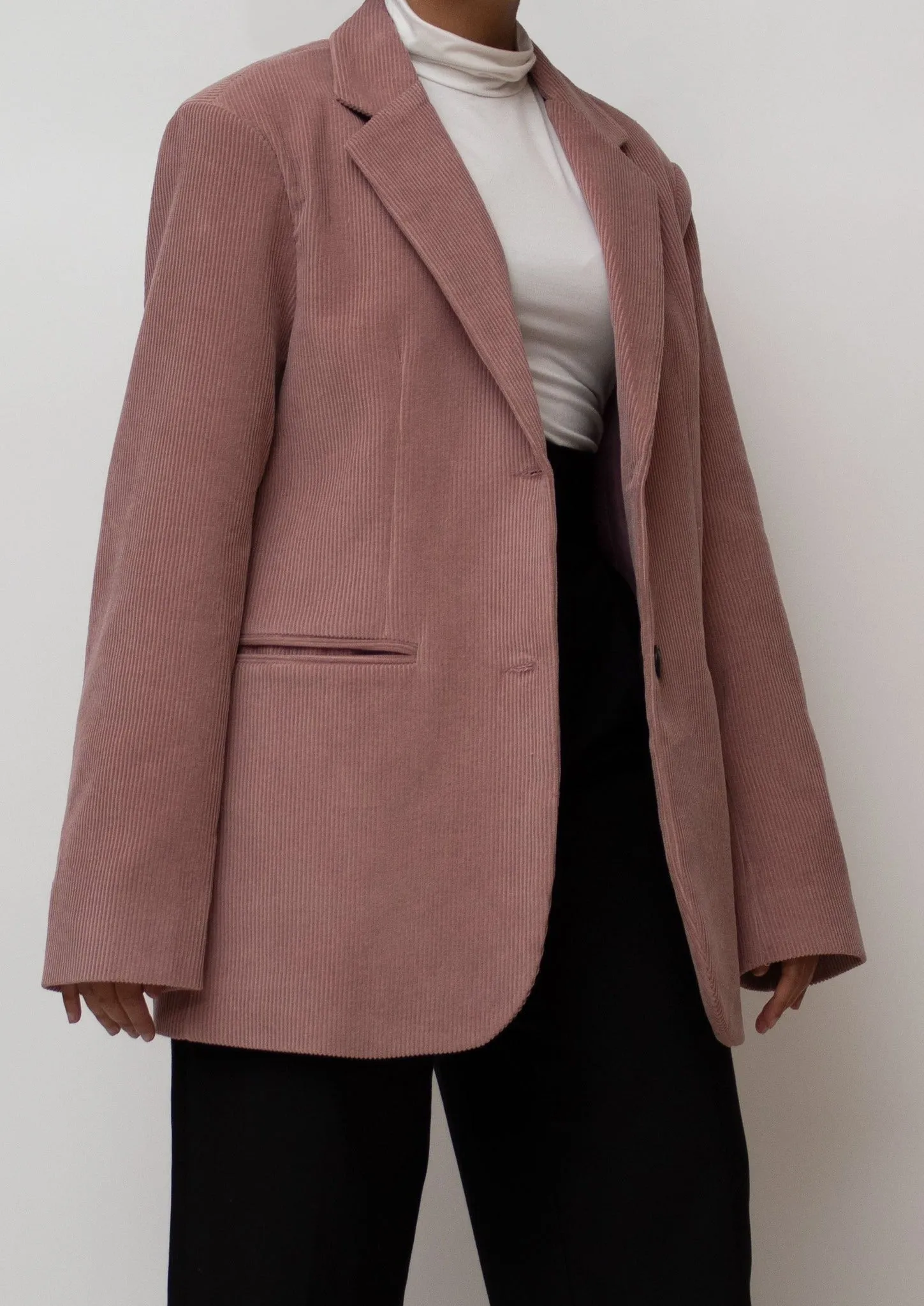 Pink Corduroy Blazer