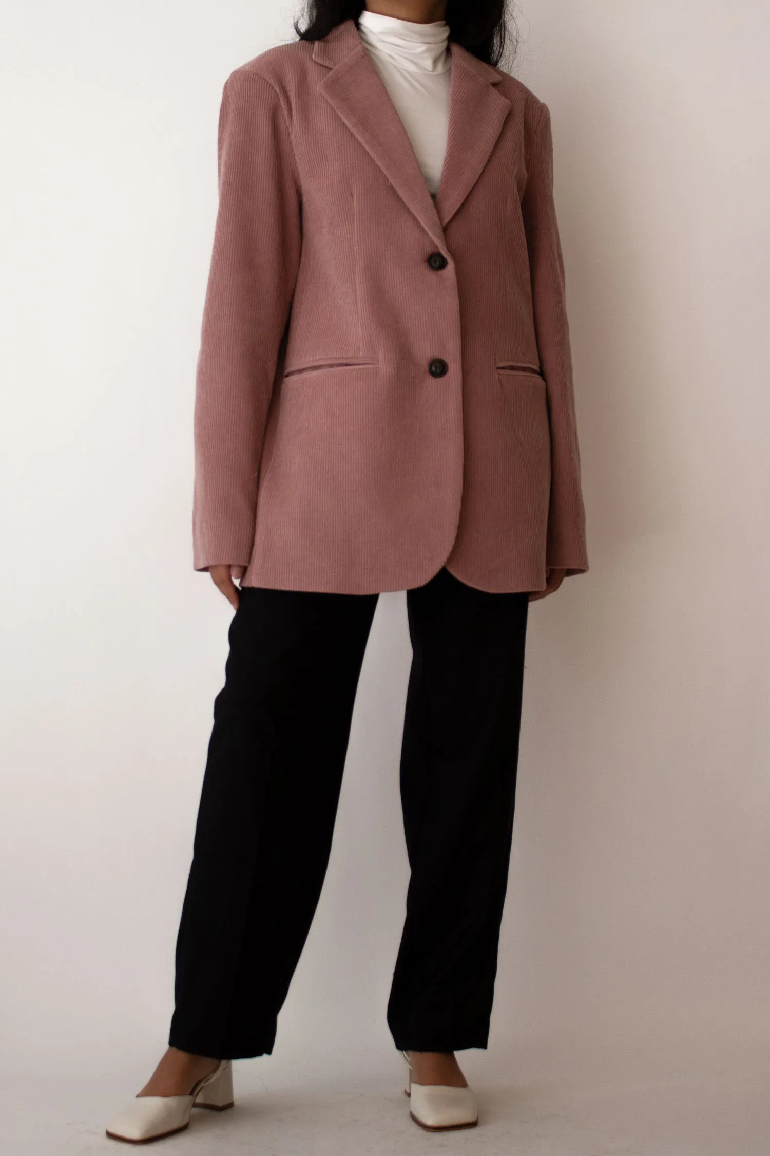 Pink Corduroy Blazer