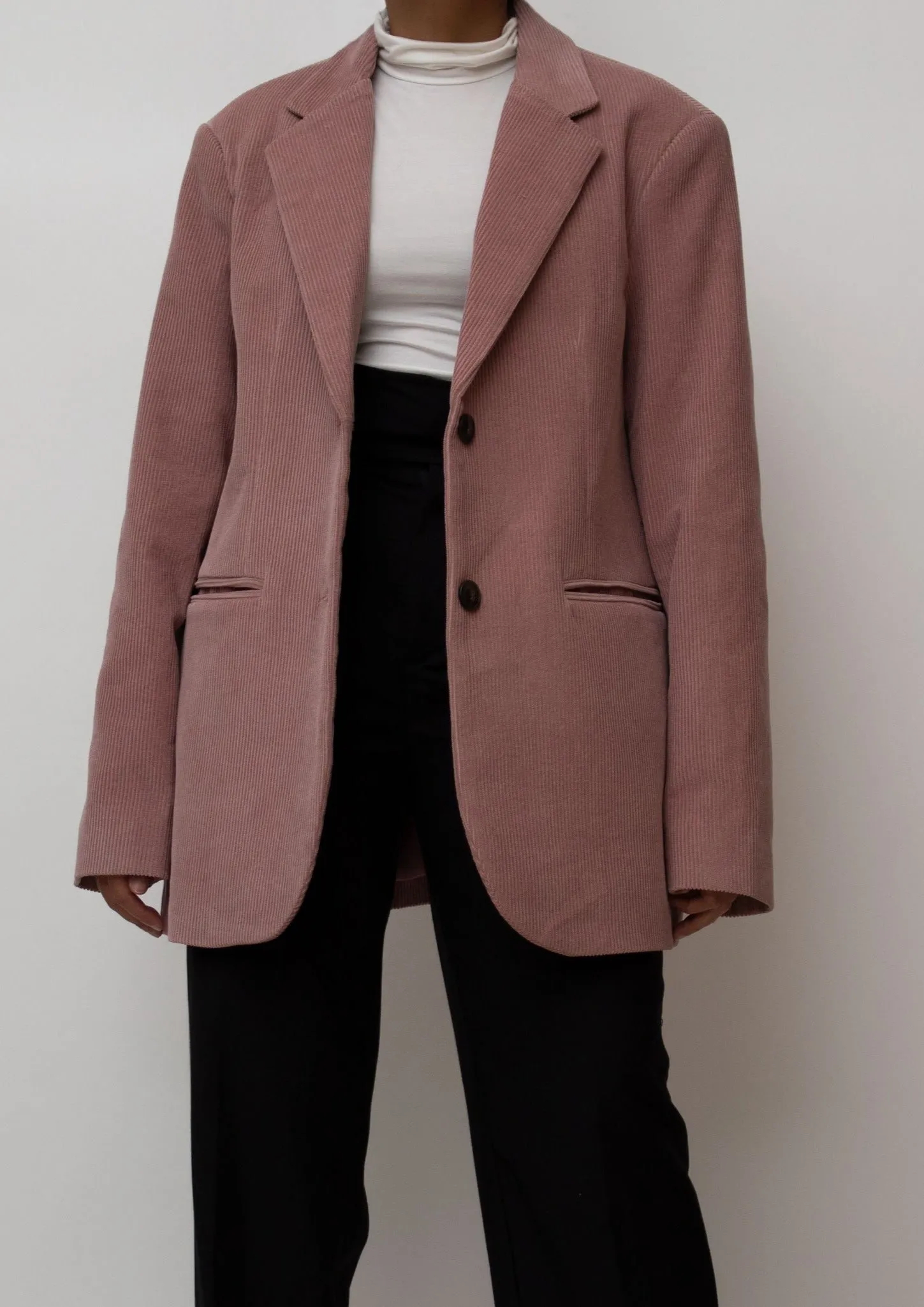 Pink Corduroy Blazer