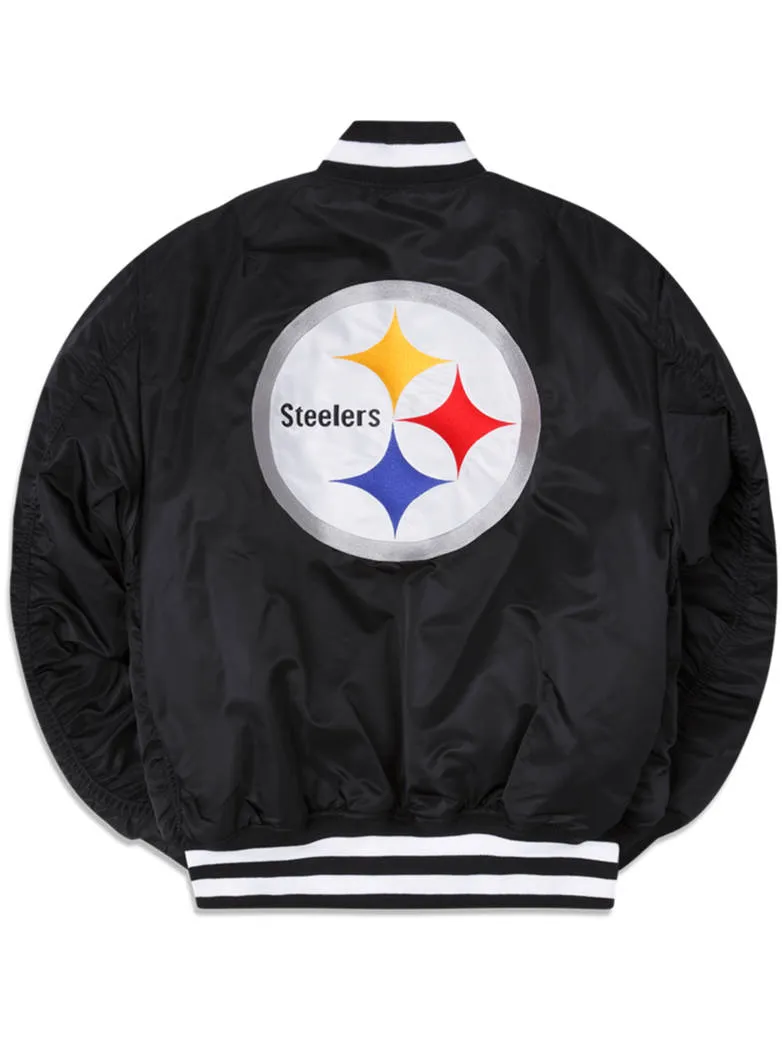 PITTSBURGH STEELERS X ALPHA X NEW ERA MA-1 BOMBER JACKET