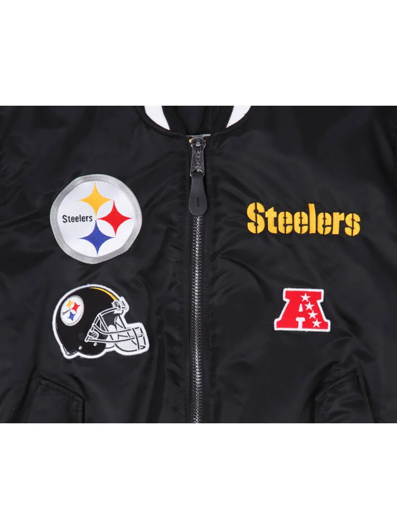 PITTSBURGH STEELERS X ALPHA X NEW ERA MA-1 BOMBER JACKET