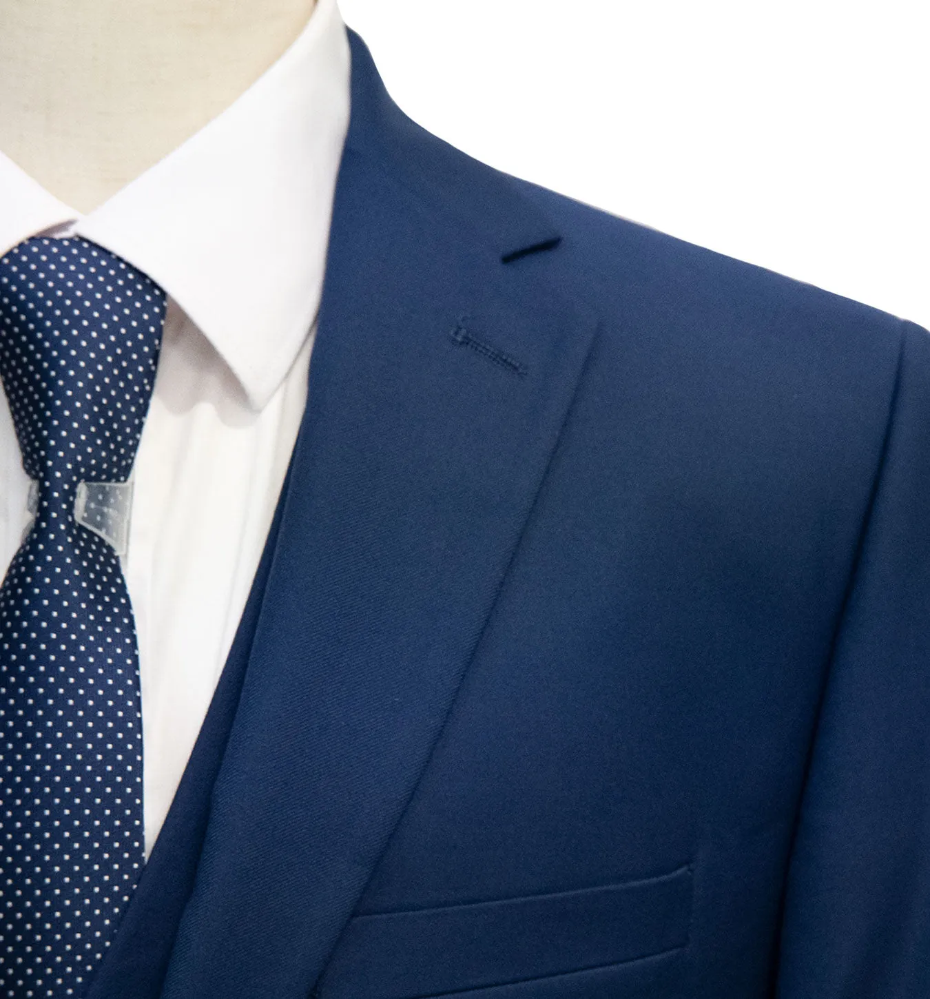 Profile Slim Fit Vested Suit - Blue