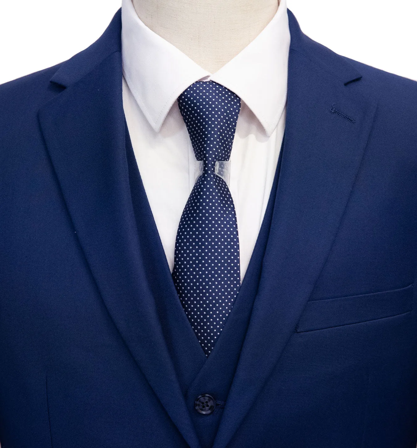 Profile Slim Fit Vested Suit - Blue