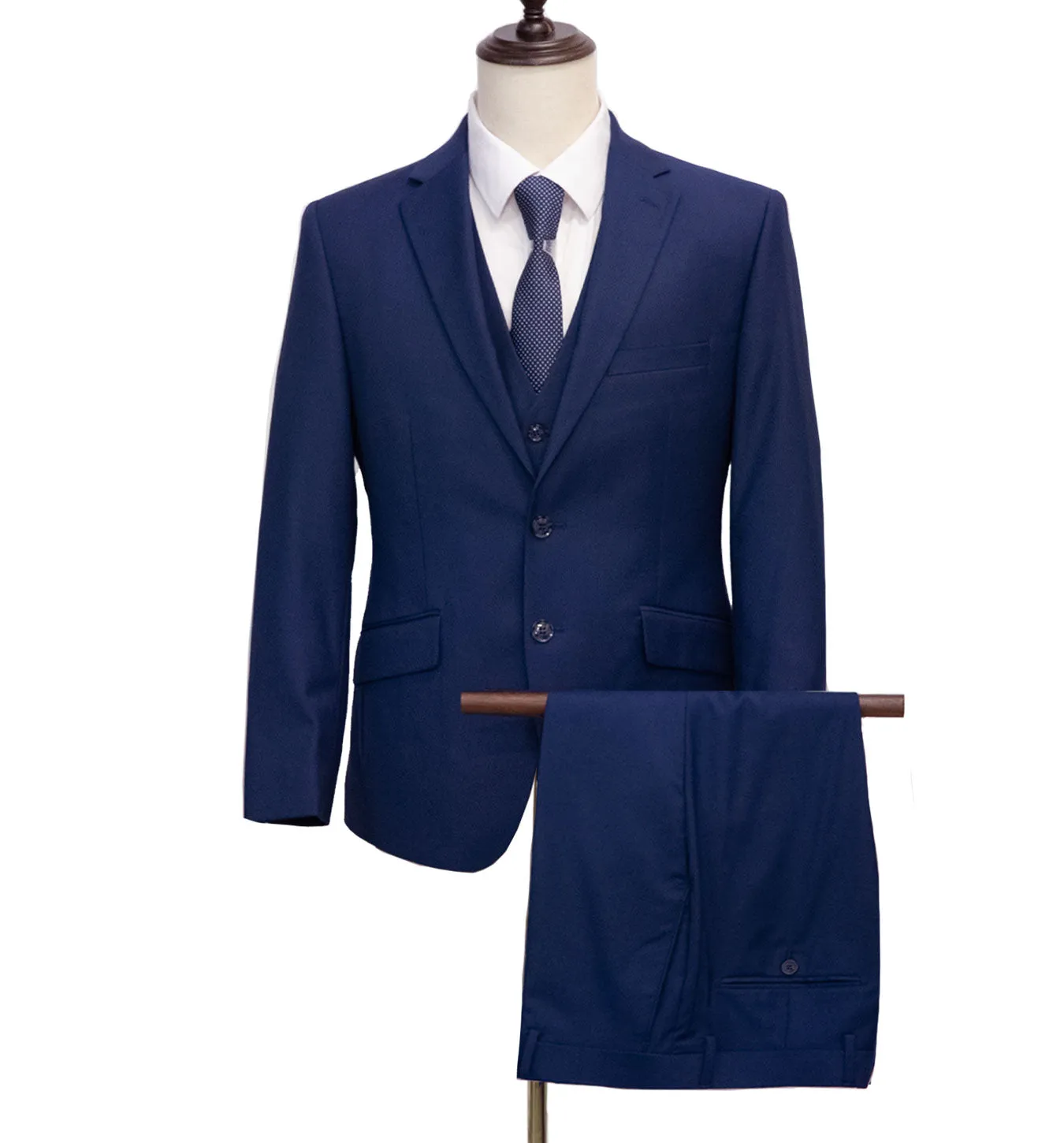 Profile Slim Fit Vested Suit - Blue