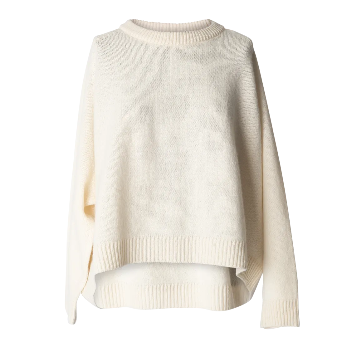 Raglan Easy Sweater - White