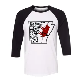 Rappelling Razorbacks Baseball Tee