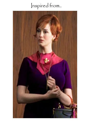 SABLE - Joan Holloway vintage dress satin collar