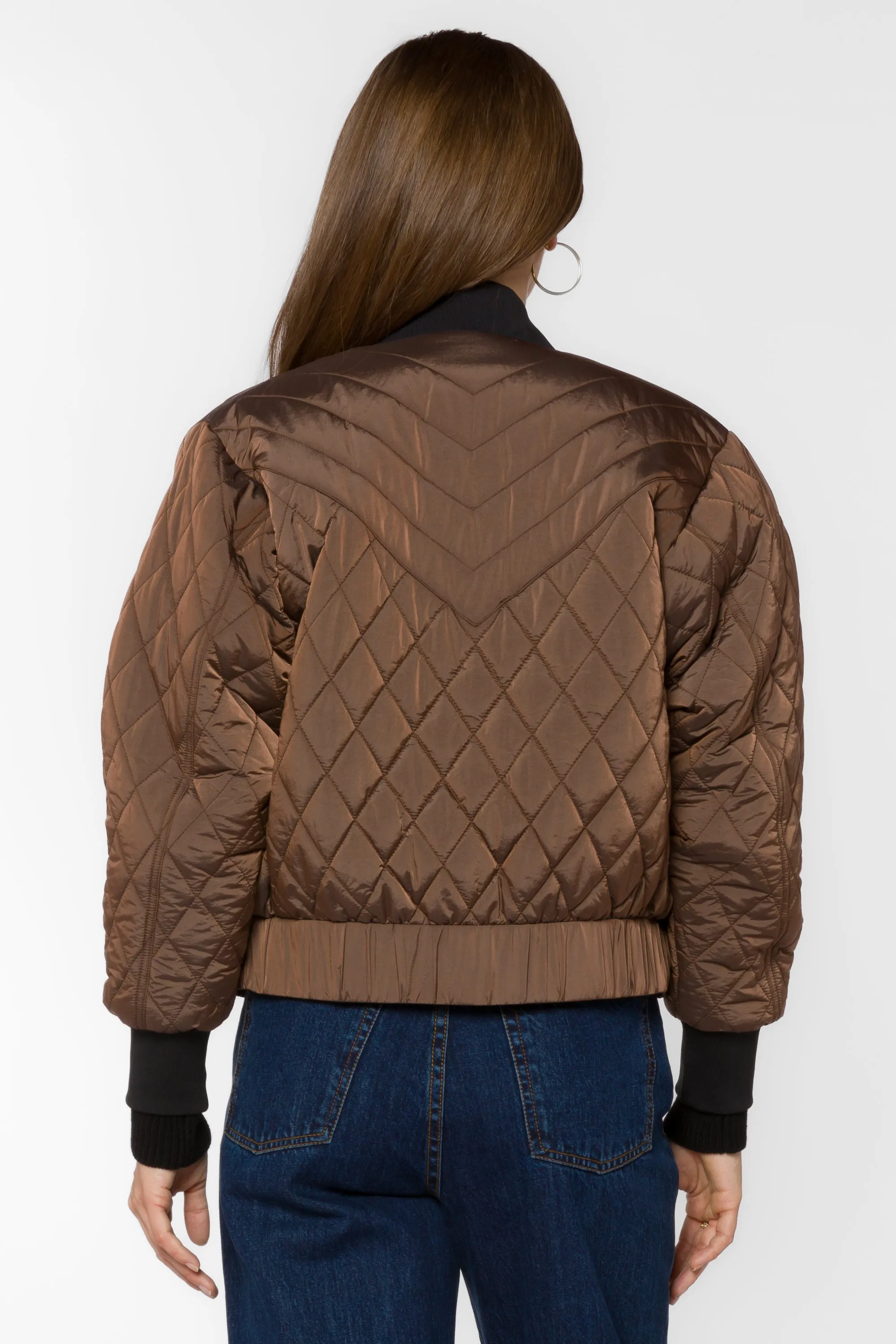 Sakura Brown Bomber Jacket