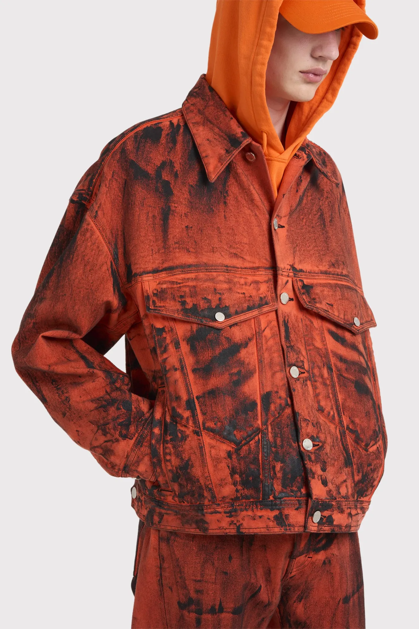 SHADOW DENIM DYED PAINT ORANGE