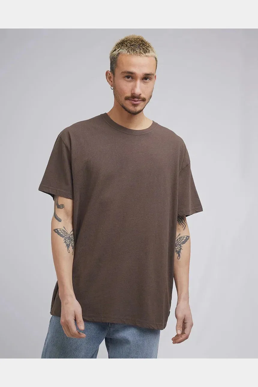 Silent theory oversized tee - chocolate