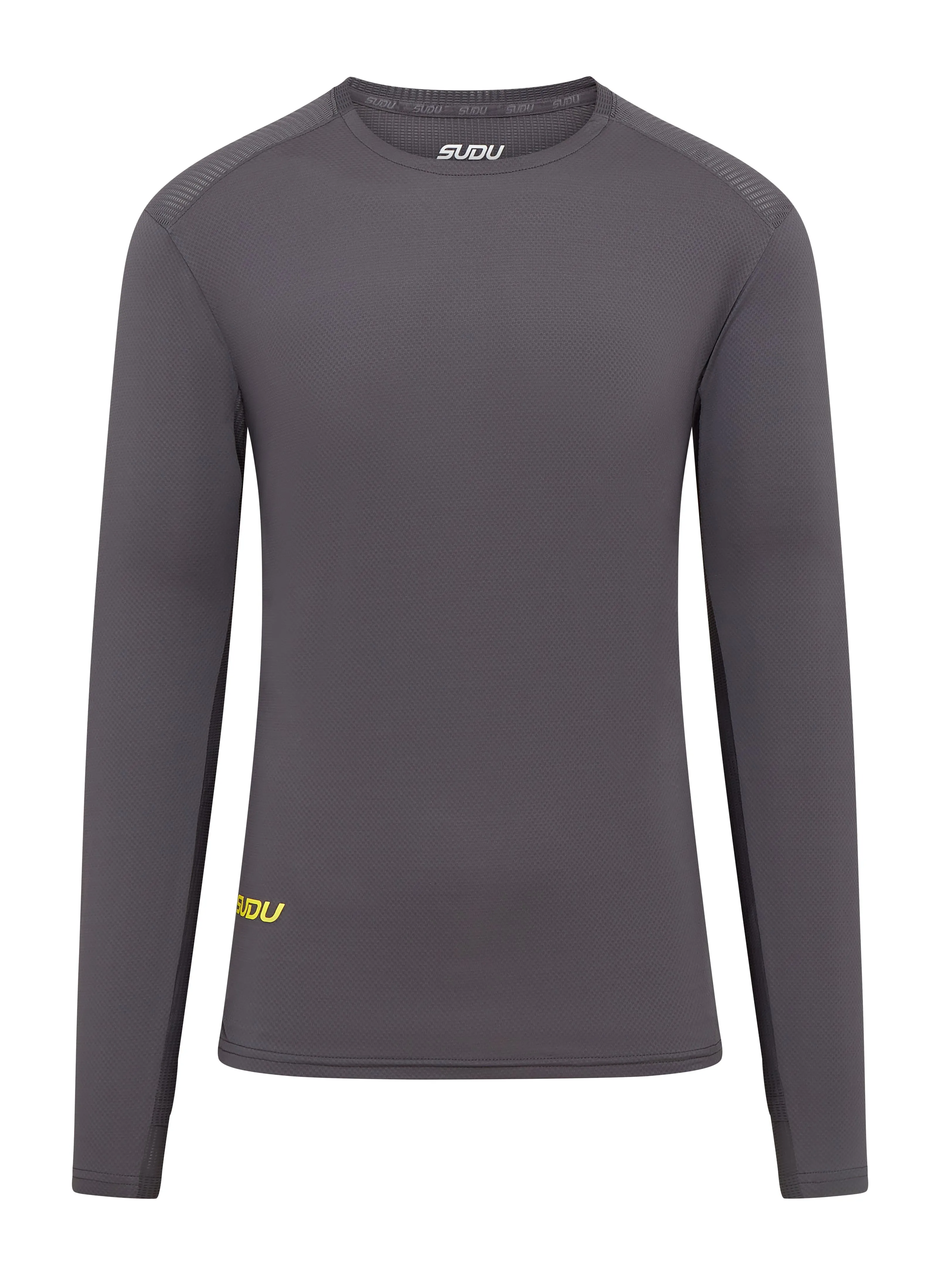 SRT LS 01 Run Long Sleeve Shirt - Grey/Yellow